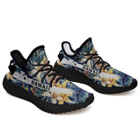 Hawaiian Sneakers YZ Vintage Floral Black - Polynesian Pride