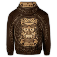 Hawaiian Tiki Zip Hoodie - Polynesian Pride