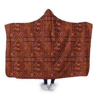 Hawaiian Traditional Aboriginal Pattern Polynesian Hooded Blanket - AH Hooded Blanket White - Polynesian Pride