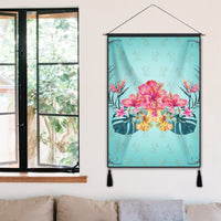 Hawaiian Tropical Strelitzia Hibiscus Plumeria Centre Hanging Poster - AH - Polynesian Pride