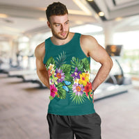 Hawaiian Tropical Strelitzia Plumeria Orchids Hibiscus Polynesian Tank Top - AH - Polynesian Pride
