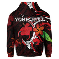 Custom Hawaiian Turtle Hibiscus and Plumeria Flower Polynesian Hoodie - Polynesian Pride