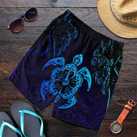 Hawaiian Turtle Hibiscus Coconut Tree Polynesian Men's Shorts AH Art - Polynesian Pride