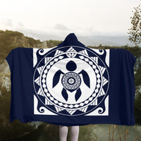 Hawaiian Turtle Pattern Hooded Blanket - AH - Polynesian Pride