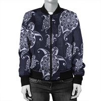 Hawaiian Turtle Pattern Wonderfull Bomber Jacket - AH - Polynesian Pride