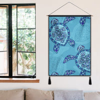 Hawaiian Turtle Plumeria Hanging Poster - AH - Polynesian Pride