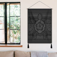 Hawaiian Turtle Polynesian Tribal Hanging Poster Gray AH - Polynesian Pride