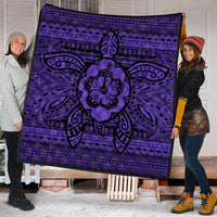 Hawaiian Turtle Polynesian Tribal Premium Quilts Purple AH - Polynesian Pride