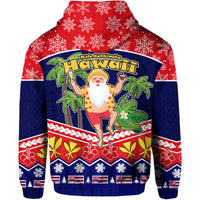 Hawaii Santa Kalikimaka Palm and Hibiscus Christmas Vibe Hoodie LT9 - Polynesian Pride