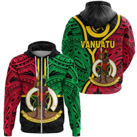 Vanuatu Hoodie Tribal Vanuatu Coat of Arms Flag Style No2 LT9 - Polynesian Pride