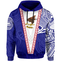 American Samoa Flag Day Hoodie Mix Style LT7 Pullover Hoodie Blue - Polynesian Pride