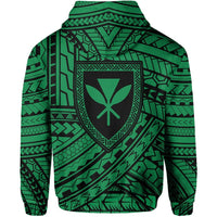 Polynesian Protect Mauna Kea Kanaka Maoli Hawaii Zip Hoodie Green Quarter Style - Polynesian Pride