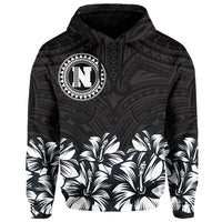 Niihau Map Hibiscus Polynesian Hoodie Lithe Style - Polynesian Pride