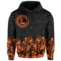 Lanai Map Hibiscus Polynesian Hoodie Lithe Style - Polynesian Pride