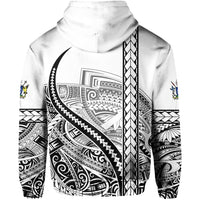 Cook Islands Rugby Zip Hoodie Simple - Polynesian Pride