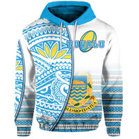 Custom Tuvalu Rugby Hoodie Special Custom Text and Number - Polynesian Pride