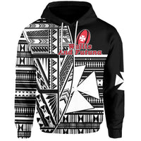 Custom Wallis and Futuna Rugby Hoodie Polynesian Clever Black Custom Text and Number - Polynesian Pride