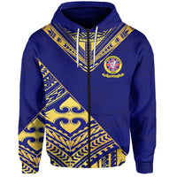 Ratu Kadavulevu Zip Hoodie Version 03 School Unisex Blue - Polynesian Pride