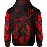 Hawaii Hook Polynesian Red Maui Hoodie - Polynesian Pride