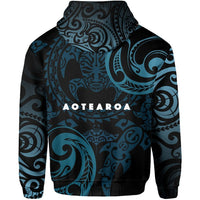 Maori Tangaroa Hoodie Blue - Polynesian Pride