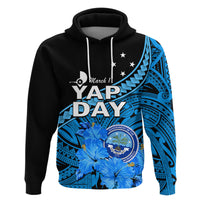 Custom Yap State Day Hoodie Yap Flag and FSM Seal LT9 Pullover Hoodie Blue - Polynesian Pride