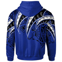 Marshall Islands Zip Hoodie Tropical Leaf Flag Color - Polynesian Pride