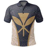 Custom Hawaii Kanaka Map Polo Shirt Special Edition James Style Indigo - Polynesian Pride
