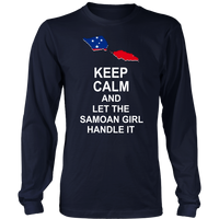 Samoa T Shirt Samoan Flag Keep Calm, Let Samoan Girl Handle It - Polynesian Pride