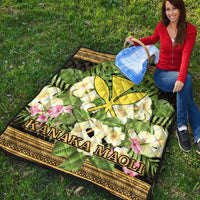 Hawaii Kanaka Maoli Premium Quilt - Polynesian Gold Patterns Collection - Polynesian Pride