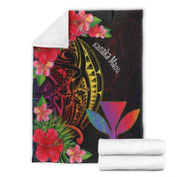 Hawaii Kanaka Maoli Premium Blanket - Tropical Hippie Style - Polynesian Pride