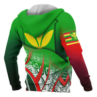 Kanaka Maoli Coat of Arms Zip up Hoodie Polynesian Pattern - Polynesian Pride