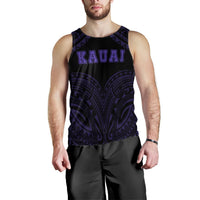 Hawaiian Kanaka Map Polynesian Kauai Men's Tank Top - Purple - Brad Style - AH - Polynesian Pride