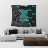 Hawaii - King Kekaulike High Tapestry - AH Wall Tapestry Small 60" x 51" Green - Polynesian Pride