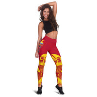 Kiribati Polynesian Leggings - Polynesian Tattoo Flag Version - Polynesian Pride