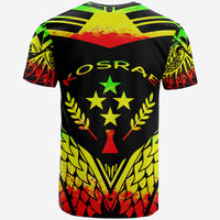 Kosrae Custom T Shirt Unique Eagle Feather Texture Reggae - Polynesian Pride