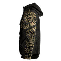 Micronesia All Over Print Hoodie Kosrae In My Heart Gold - Polynesian Pride