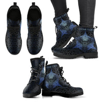 Celtic Personalized Leather Boots - Celtic Raven - Polynesian Pride