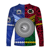 Samoa And Vanuatu Long Sleeve Shirt Together LT8 - Polynesian Pride