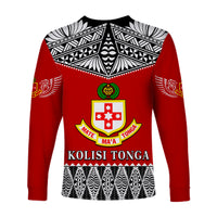 (Custom Personalised) Kolisi Tonga Long Sleeve Shirt College 'Atele Mate Ma'a Tonga LT13 - Polynesian Pride