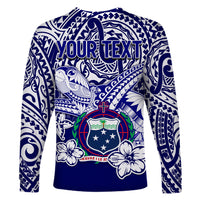 (Custom Personalised) Samoa Polynesian Long Sleeve Shirt Samoan Loved Turtles LT13 - Polynesian Pride