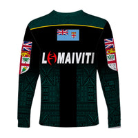 Fiji Lomaiviti Rugby Long Sleeve Shirts Simple Vibes LT8 - Polynesian Pride