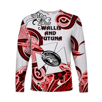 (Custom Personalised) Wallis and Futuna Polynesian Long Sleeve Shirt Unique Style - White LT8 Unisex White - Polynesian Pride