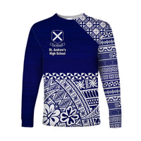 (Custom Personalised) St. Andrew's High School Long Sleeve Shirt Tonga Kupesi Vibes LT8 - Polynesian Pride