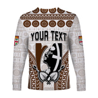 Custom Personalised Fiji Rugby Bati Long Sleeve Shirt Proud Tapa Pattern LT13 - Polynesian Pride