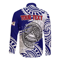 (Custom Personalised) American Samoa Independence Day Long Sleeve Button Shirt Polynesian Special Version LT14 - Polynesian Pride