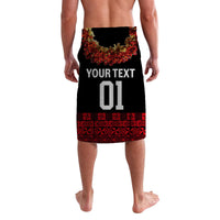 Custom Tonga Lavalava Emancipation Day Tupenu Independence Day Fancy Kahoa Heilala Flower Black Red LT8 - Polynesian Pride