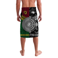Vanuatu And New Zealand Lavalava Together Black LT8 - Polynesian Pride
