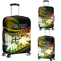Personalised Fiji Day Luggage Cover Flying Fijians Masi Kesa Style - Reggae LT7 Reggae - Polynesian Pride