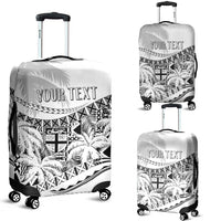 Personalised Fiji Day Luggage Cover Flying Fijians Masi Kesa Style - White LT7 White - Polynesian Pride