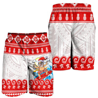 Hawaii Christmas Men Shorts Surfing Santa Mele Kalikimaka Polynesian LT14 - Polynesian Pride